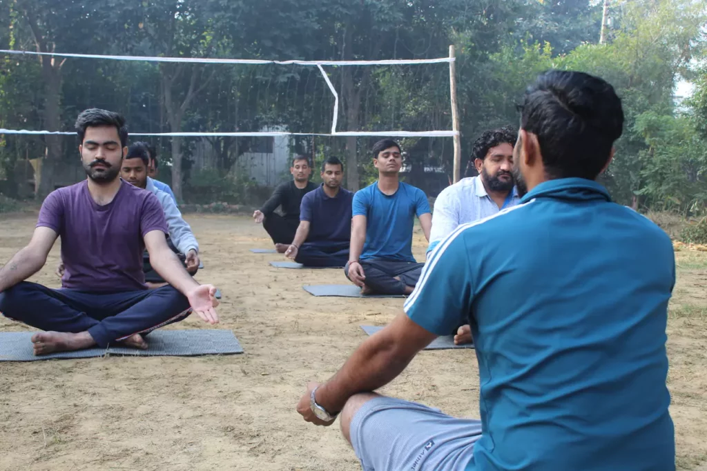 Sanjeevani Nasha Mukti Kendra Meerut Yoga Session