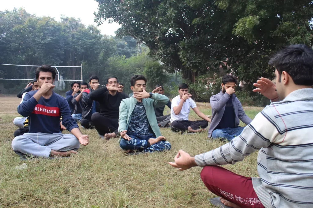Sanjeevani Nasha Mukti Kendra Meerut Yoga Session